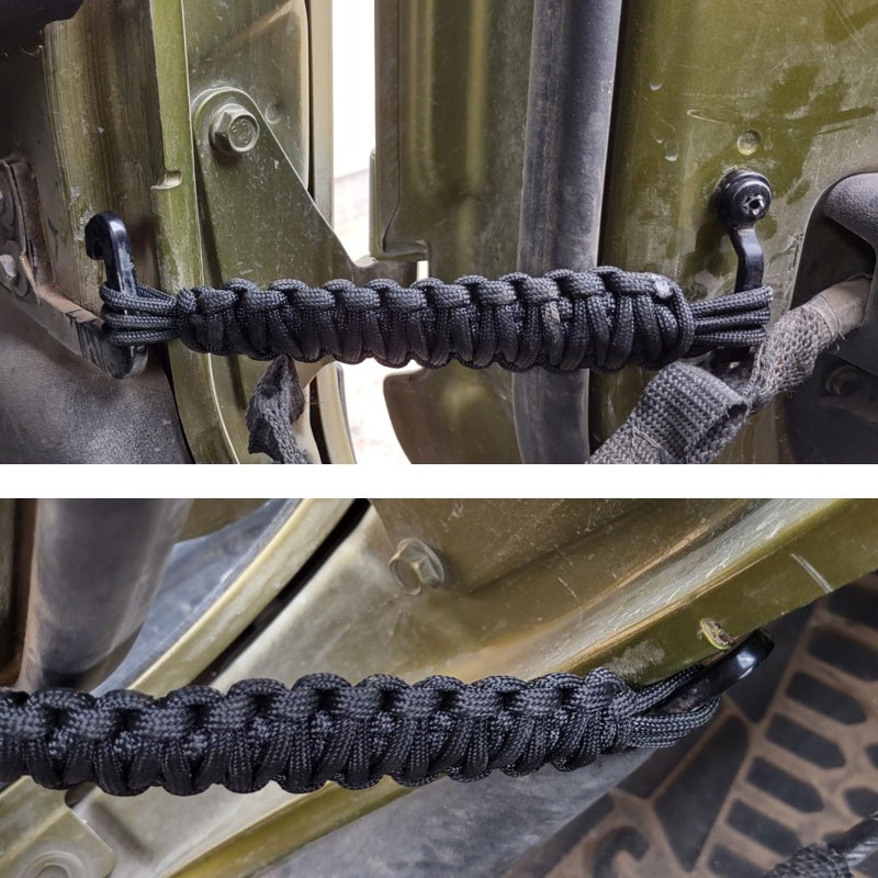 KIXILO Door Limiting Straps for 1987-2023 Wrangler CJ YJ TJ JK JL & Gladiator JT Truck Retractable High Toughness Swing Limiter Replacement Parts 2 Pack (Black) - Image 5